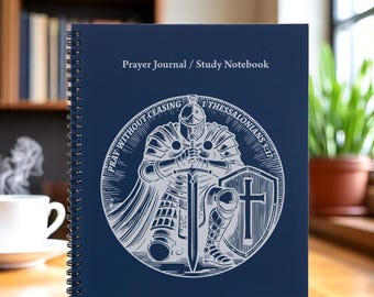 Prayer Warrior Prayer Journal – Personalized Christian Notebook – Spiral Bible Study Gift – 8.5 x 11 Custom Faith Journal