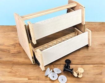 Spools for Multi-Tiered Permanent Jewelry Display Case; Permanent Jewelry Chain Storage