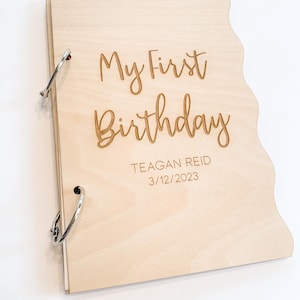 Erstes Geburtstags-Kartenbuch | Kartenhalter | Baby-Dusche-Geschenk | Geburtstagsgeschenk | Karte Andenken | Urlaub Keep Sake | Geburtstags-Andenken