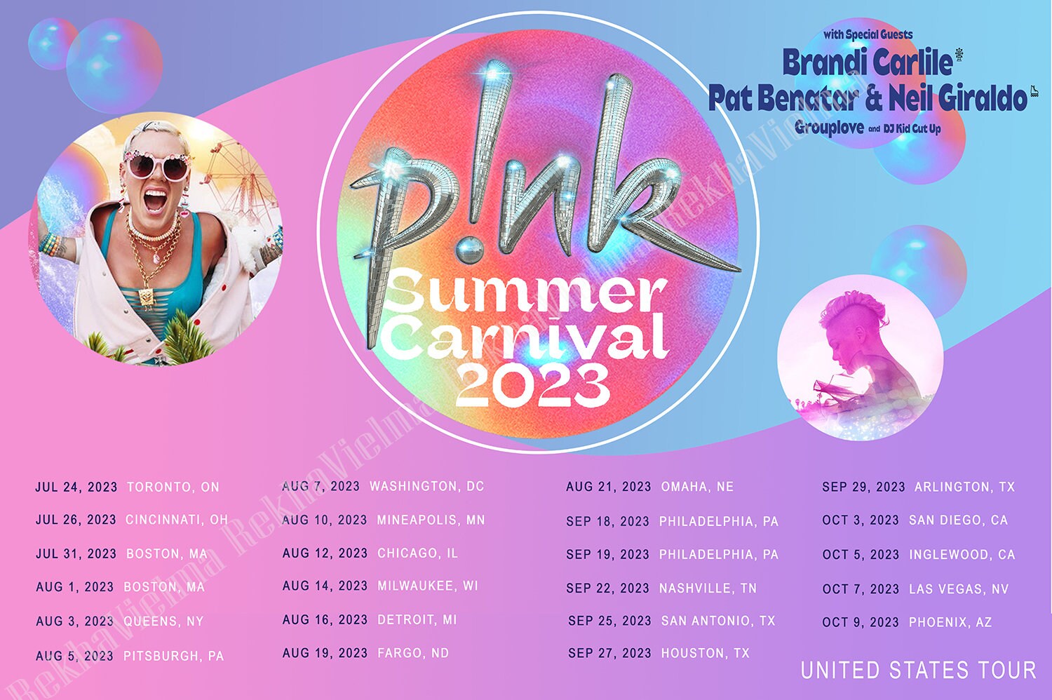 PINK Summer Carnival Tour 2023 Poster Tour