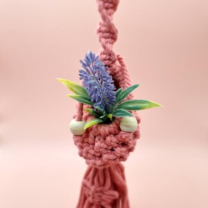 Macrame Plant Hanger: Small Woven Pot Holder, Air Plant Decor