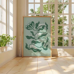 Wachstum ist nicht linear Print Erhebendes Zitat Inspirierende Wandkunst Grünes positives Zitat Wandkunst Drucke Motivations Affirmation Poster