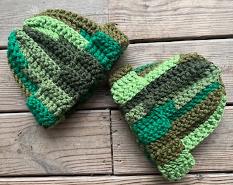 Chunky Wool Blend Scrap Beanie