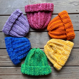 ¡Hecho a mano, más de 20 colores disponibles! Gorro de crochet colorido / Gorro de invierno / Gorro hecho a mano