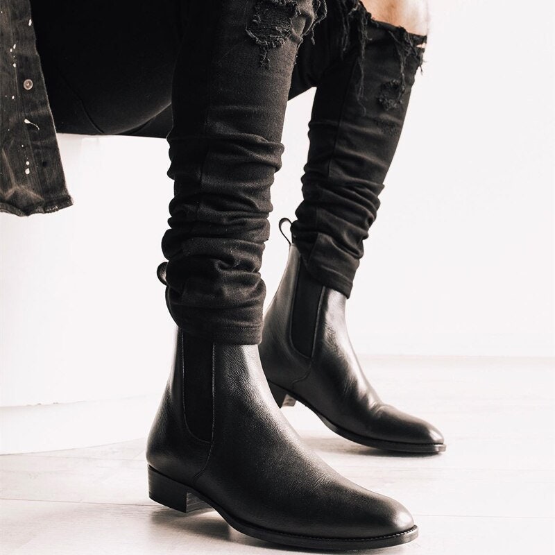 Men Chelsea Boots High Quality Men Ankle Boot Mens Vintage - Etsy