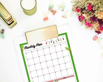 US Letter Size Printable Monthly Planner Page Printable - Etsy