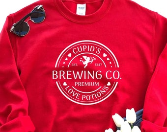 Cupid's Brewing Co Sweatshirt Hoodie, Premium Love Potions, Valentine's Day Sweatshirt, Brewing Co Sweatshirt, Cupid Sweatshirt, Couple Gift