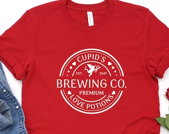 Cupid's Brewing Co Shirt, Premium Love Potions Shirt, Valentine's Day Shirt, Brewing Co Shirt,Cupid Shirts,Valentine Shirt,Couple Gift Shirt