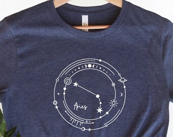 Aries Shirt, Aries Zodiac Tee, Aries Zodiac Gift, Aries Astrology, Zodiac Aries Birthday Gift, Gifts for Aries, Aries Sign Shirt, Aries Girl