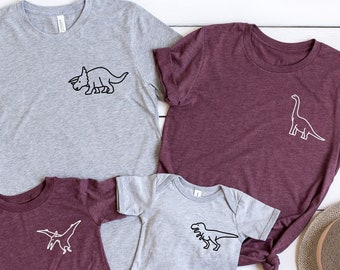 Pocket Dinosaur Shirt, Dinosaur Birthday Party Shirt, Dinosaur Family Matching Shirt, Types of Dinosaurs Shirt, Dinosaur Lover Gift Shirt