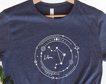 Libra Shirt, Libra Zodiac Shirt, Libra Zodiac Gift, Libra Astrology Shirt, Zodiac Libra Birthday Gift, Gifts for Libra,Libra Sign Shirt Gift