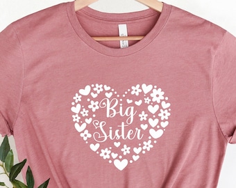 Big Sister shirt, Big Sis shirt, Big Sister T-Shirt, Little Sister Shirt, Pregnancy Announcement, Baby Announcement Shirt, Pregnancy Reveal