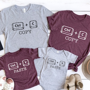 Copy Paste Shirt, Matching Family Shirts, Ctrl C Shirt, Ctrl V Shirt,Fathers Day Shirt Gift,Father Son Shirt,Daddy and Me Shirt,Parent Child