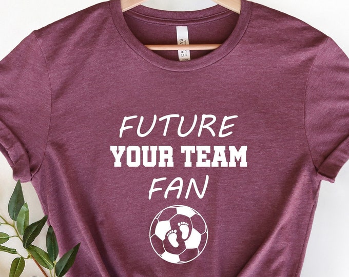Soccer Pregnancy Announcement, Future Soccer Fan Maternity Shirt, Custom Maternity Shirt, Pregnancy Baby Reveal Shirt, Team Soccer Maternity
