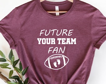 Football Pregnancy Announcement, Future Football Fan Maternity Shirt, Custom Maternity Shirt, Pregnancy Baby Reveal Shirt,Football Maternity