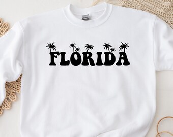 Florida Sweatshirt Hoodie, Florida Palm Sweatshirt, Florida Lover Sweatshirt,  Florida Vacation Sweatshirt,Gift Sweatshirt for Florida Lover