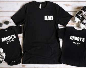 Fathers Day Matching Shirts, Daddy&#39;s Girl Shirt, Daddy&#39;s Boy Shirt, Dad Shirt, Gift for Dad, Fathers Day Gift, Gift from Kids Daughter Son