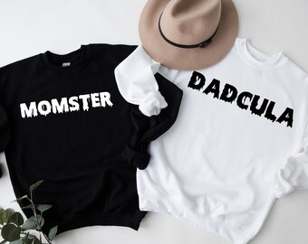 Family Halloween Matching Sweatshirt Hoodie, Momster Sweatshirt, Dadcula Sweatshirt, Custom Family Matching Halloween Sweatshirt Hoodie