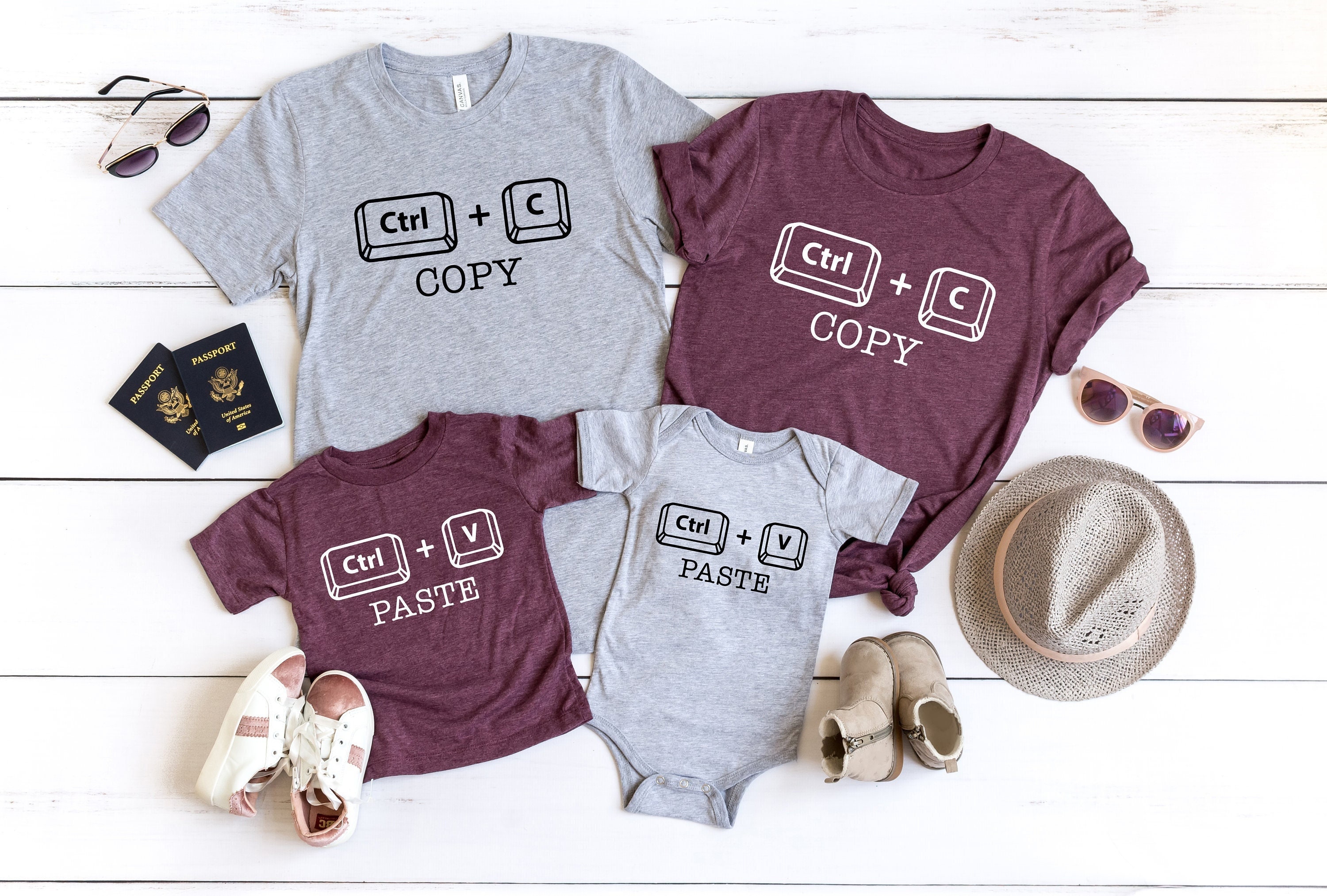 Copy Paste Shirt, Matching Family Shirts, Ctrl C Shirt, Ctrl V Shirt,Fathers Day Shirt Gift,Father Son Shirt,Daddy and Me Shirt,Parent Child