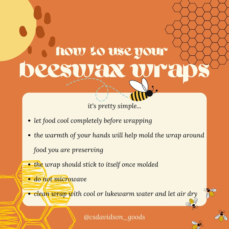Natural Beeswax Food Wraps image 8