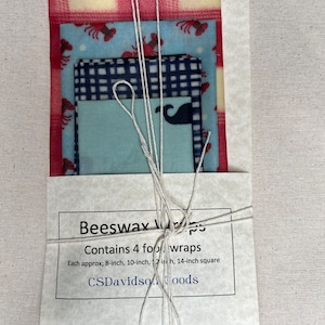 Natural Beeswax Food Wraps