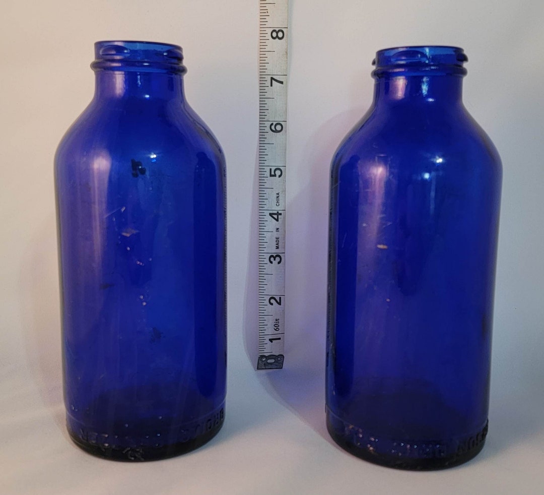 Cobalt Blue Bromo Seltzer Bottle 192060s EMERSON Drug Etsy