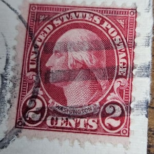 George Washington Red 2 cent stamp 1928