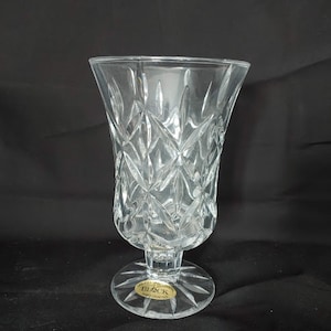 Vintage Crystal Hurricane Candle Holder