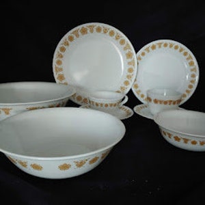 Vintage Butterfly Gold Corelle By Corning Dishware Sets & Serving Pieces
