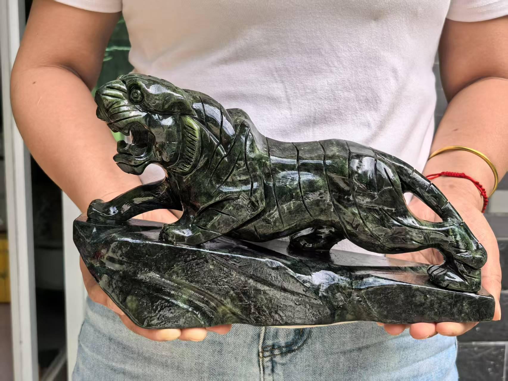 Jade Tiger Chinese Sculpture - Etsy