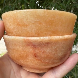 1 Pcs Natural yellow Jade Stone Bowl crystal  jade carved gem reiki Natural agate Quartz Bowl Energy Healing Zen Spirtual home crafts DD0359