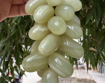 Natural green Marble Onyx Grape figure fruit Crystal Healing Mineral Reiki Home Decoration Gift Polished Marble Gifts Ornaments decor DD0568