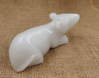 Natural jade rat mouse Wealth Lucky animal Statue Feng Shui ornaments,Store Opening Gift,Fengshui Figurine Sculpture Good Luck Success gift.