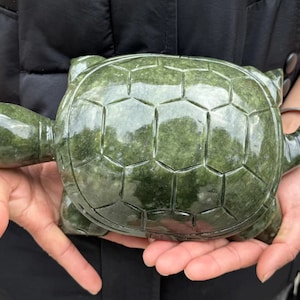 Natural green Jade tortoise Statues for Home Decor Feng Shui,turtle Figurines Sculptures Collectibles  Luck and Success meditation healing 5