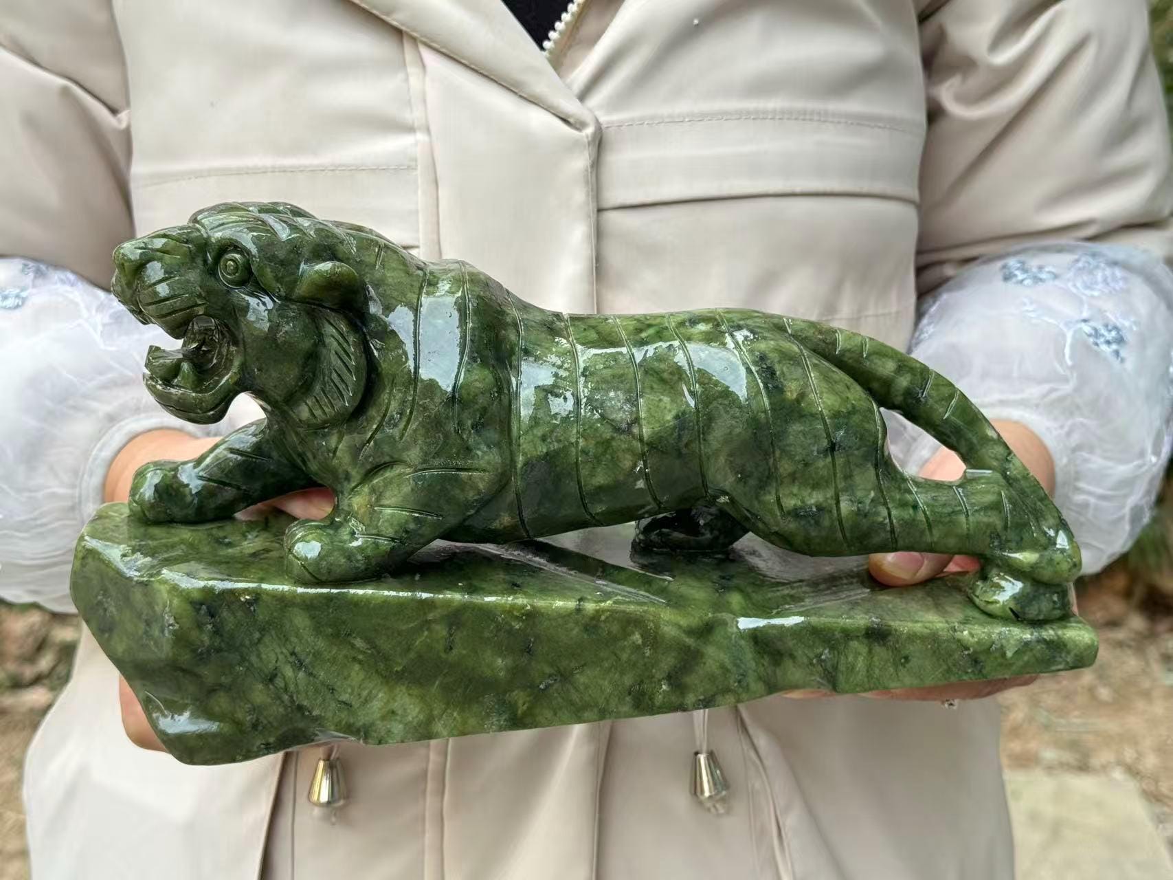 Jade Tiger Chinese Sculpture - Etsy