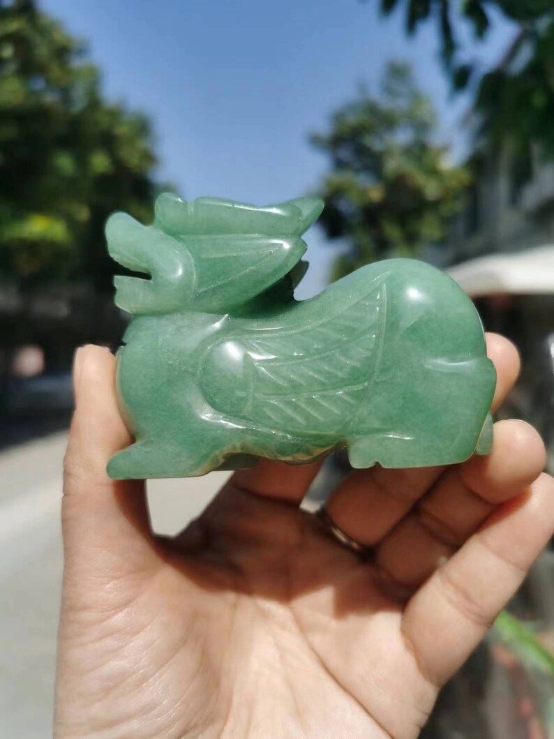 Feng Shui Natural Jade Pi Yao/pi Xiu Wealth Statue Store Opening Gifts