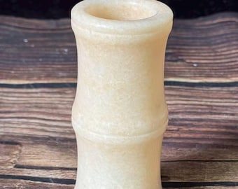 Hand Carved Natural yellow jade Vase  Home Decor  Shelf Decor pen holder ornaments