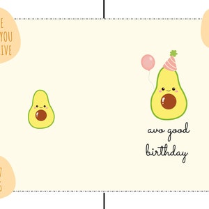 Avo Good Birthday Printable Birthday Card, Downloadable Card, Happy ...