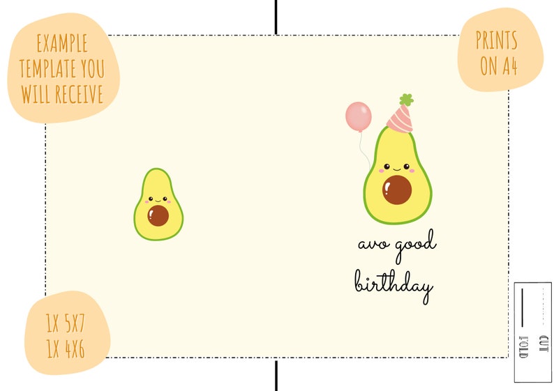 Avo Good Birthday Printable Birthday Card, Downloadable Card, Happy ...