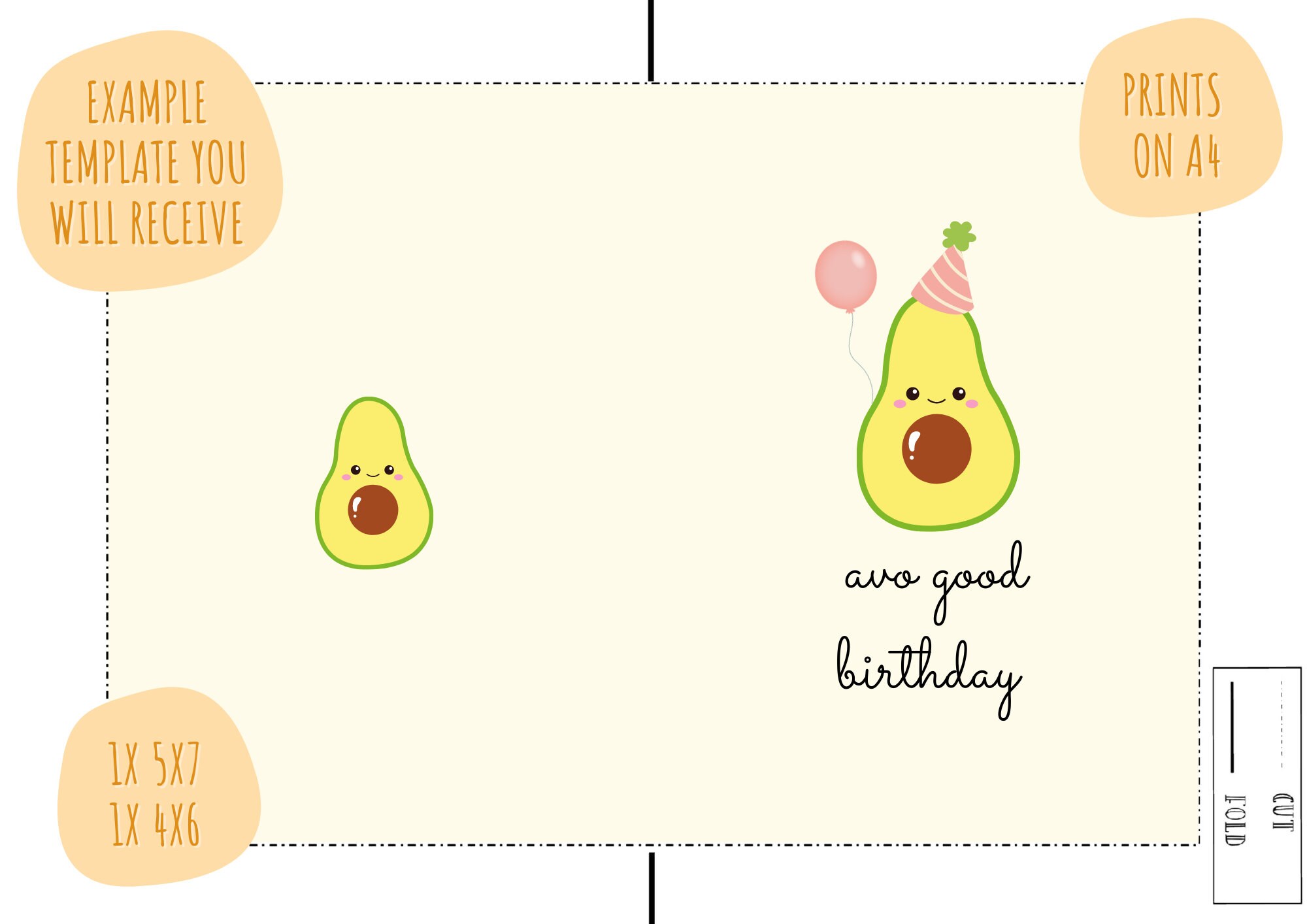 Avo Good Birthday Printable Birthday Card, Downloadable Card, Happy ...