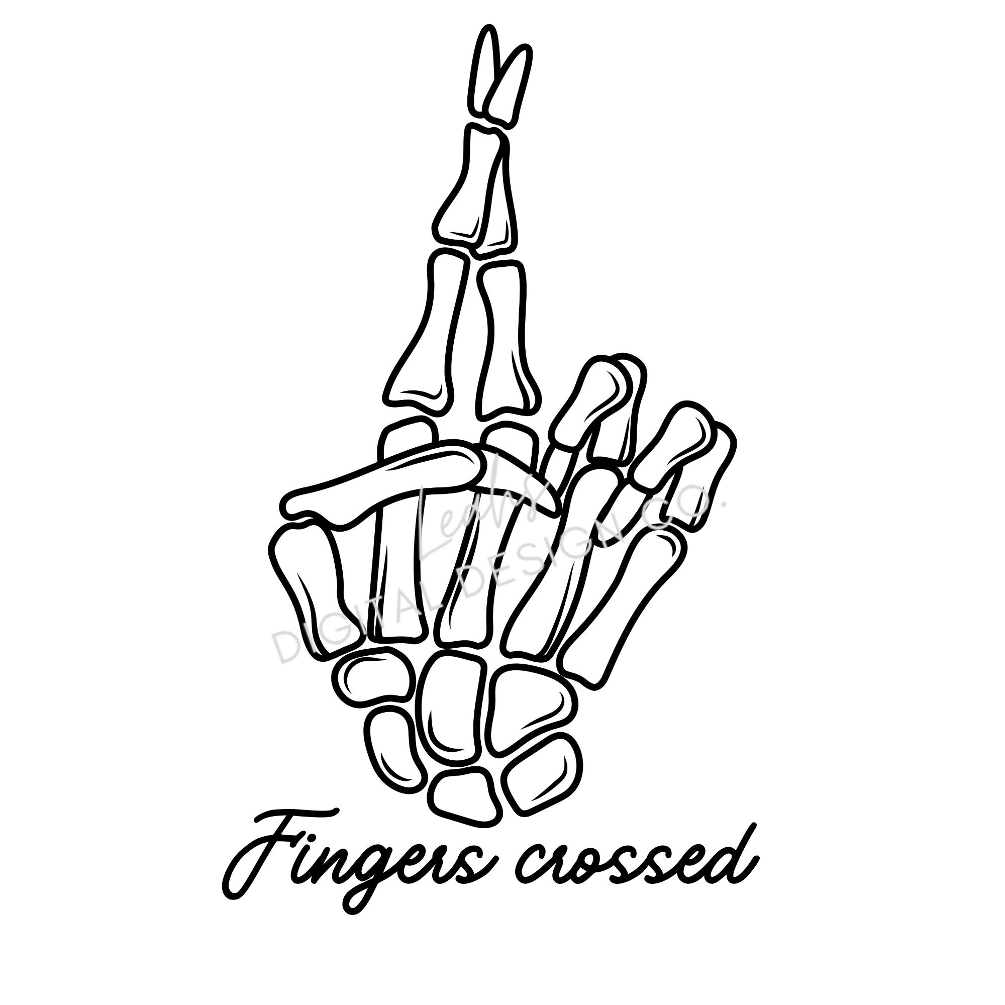 Fingers Crossed Halloween SVG Etsy