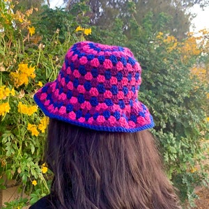 LGBTQ+ Pride Flag Crochet Bucket Hat