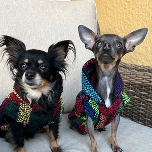 Baja Dog Poncho SIZE 3-Mexican Dog Hoodie-Mexican Poncho -Dog Sweater- Mexica Sweater