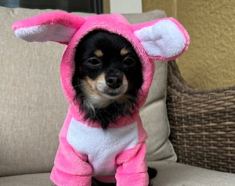 Pink Rabbit Dog Costume, Halloween bunny