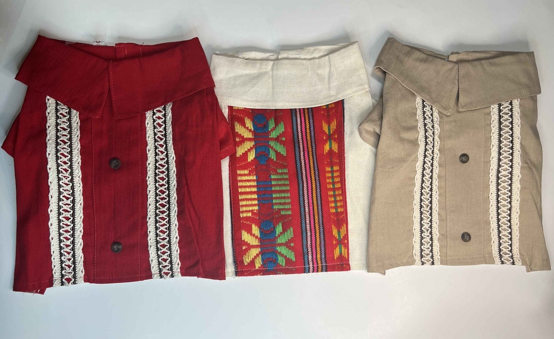 Dog Mexican Guayabera Size 6 Dog Guayabera Summer Shirt Etsy