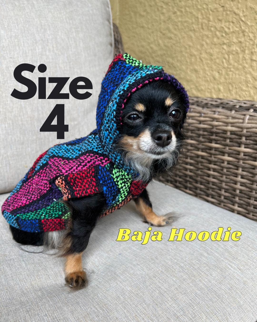 Poncho tejido a mano para perro de Baja California: Sudadera