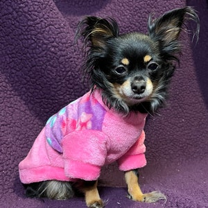 Dog Sweater/Dog Paws Sweater/ Pink Sweater/Small Sweater/