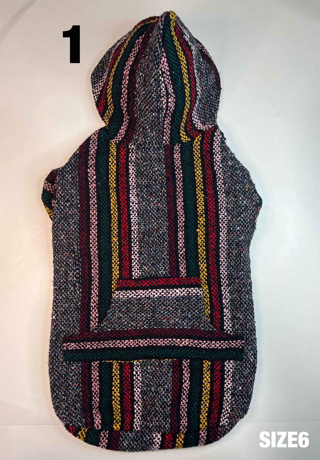 Baja Dog Poncho SIZE 6mexican Dog Hoodiemexican Poncho dog Etsy