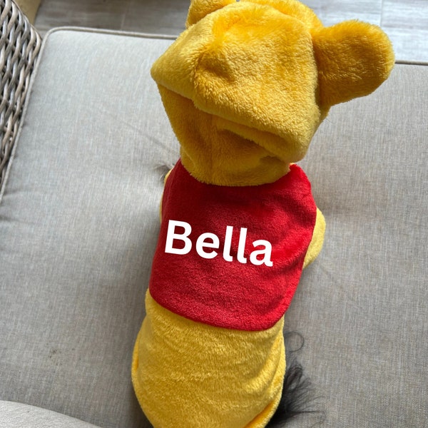 PERSONALIZED/Winnie the pooh dog sweater/Pet sweater pooh/Winnie Pooh Hoodie