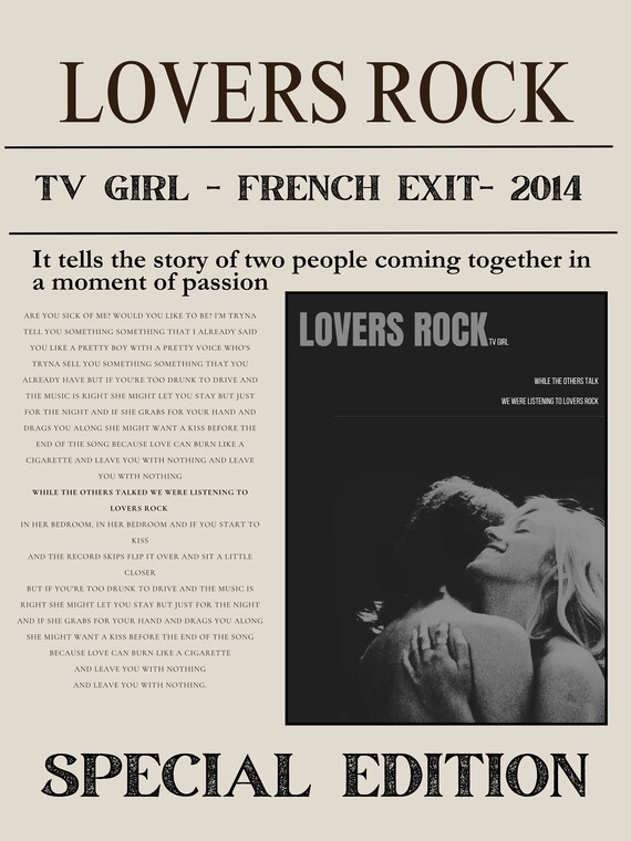 Lovers Rock Tv Girl Poster - Etsy